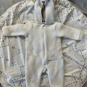 Cozy White Sherpa Kids One Piece